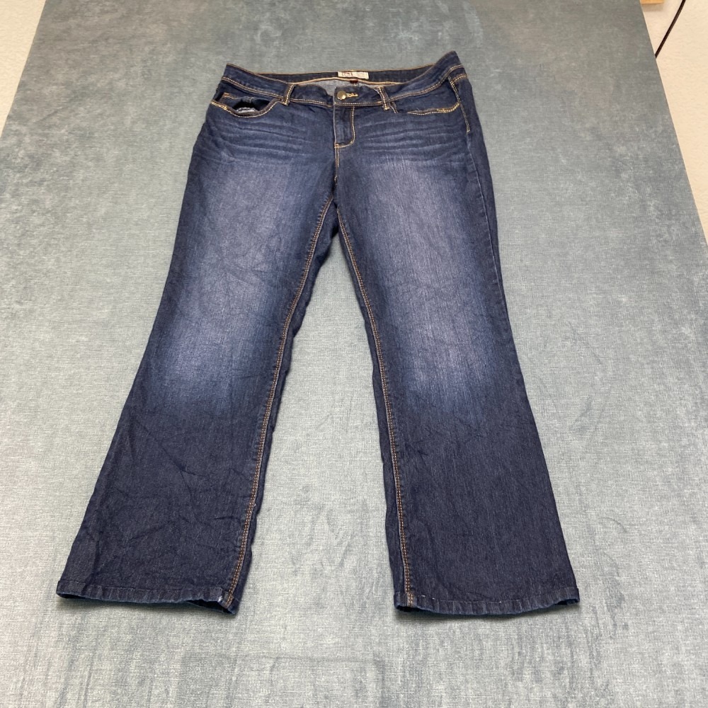 L.E.I. Ashley Low Rise Slim Bootcut Jeans Women 17 Blue Denim All Seasons Casual